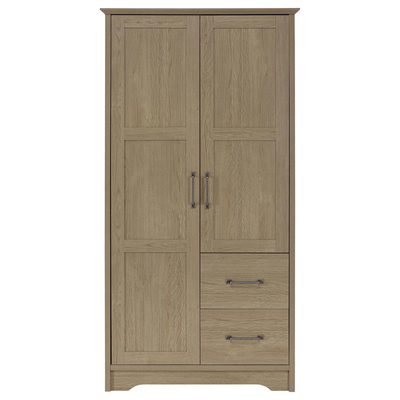 Cassara 2-door Bedroom Wardrobe Storage Cabinet Armoire Latte