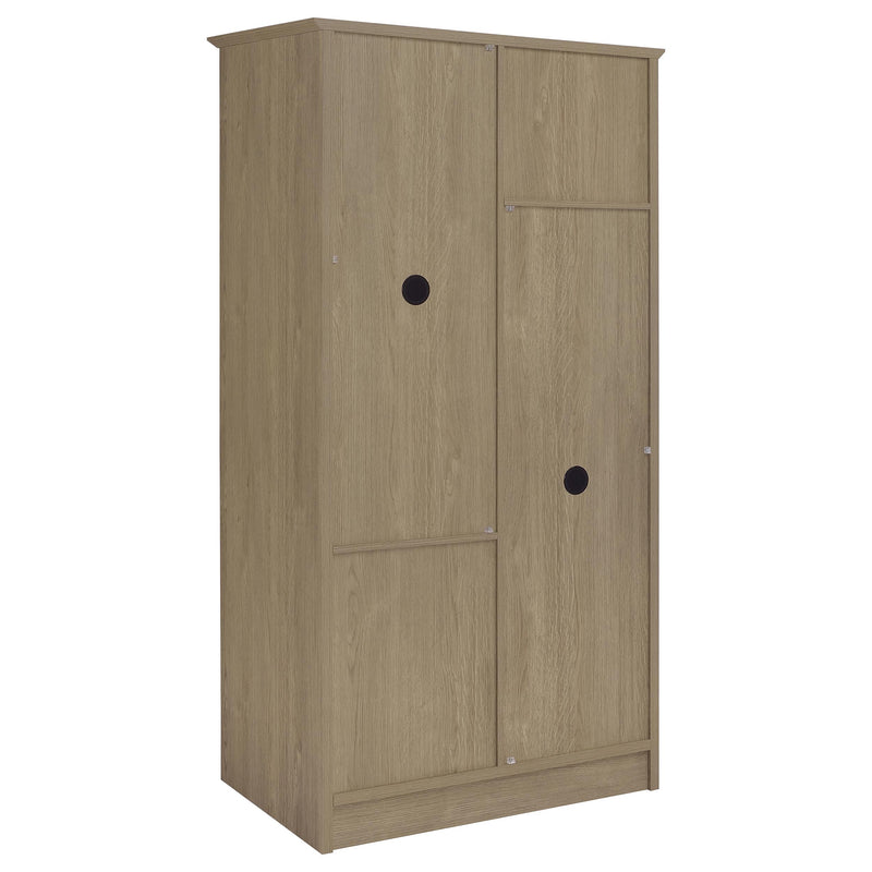 Cassara 2-door Bedroom Wardrobe Storage Cabinet Armoire Latte