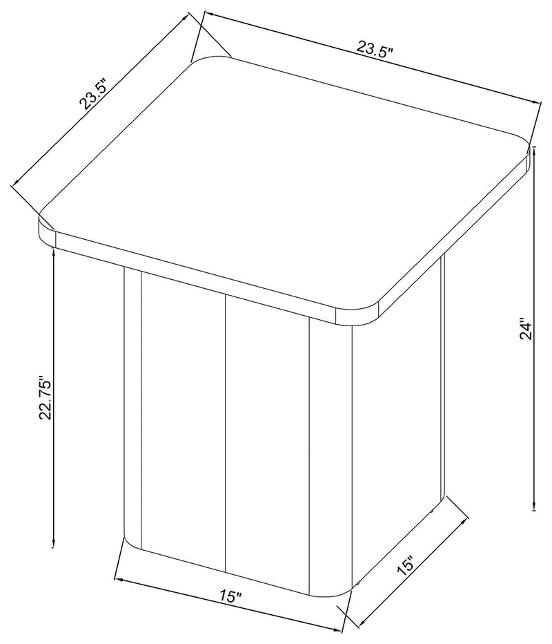 Fraser 2-Piece Greige Pedestal Coffee and End Table Set
