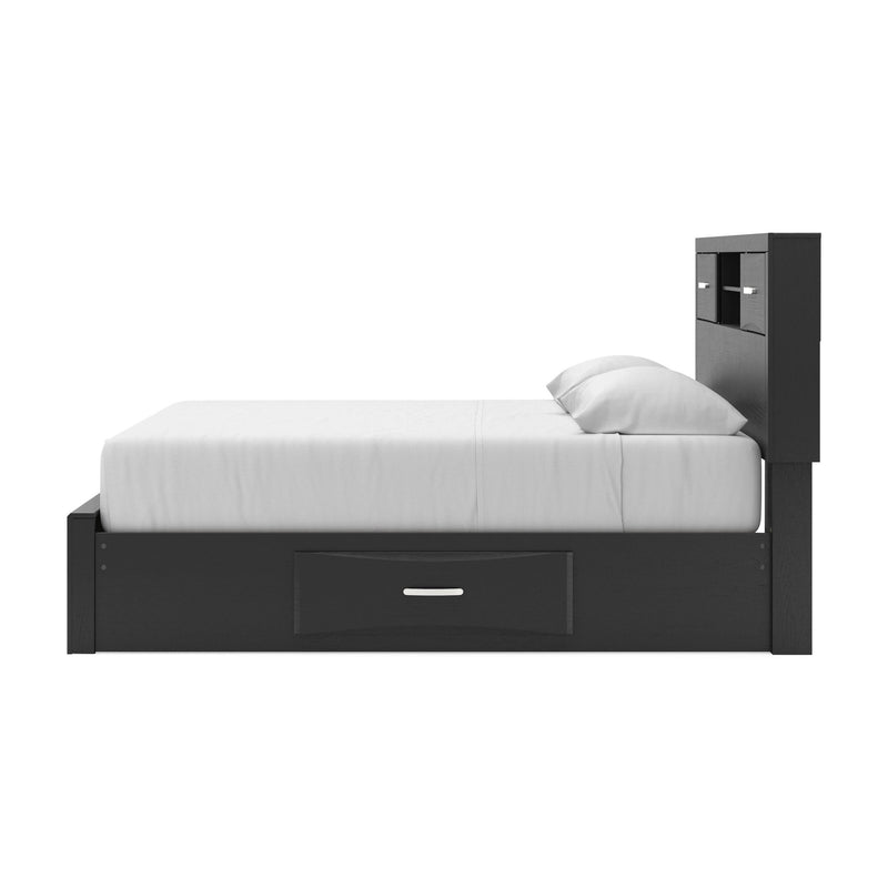 Stabotta King Bookcase Bed with Storage