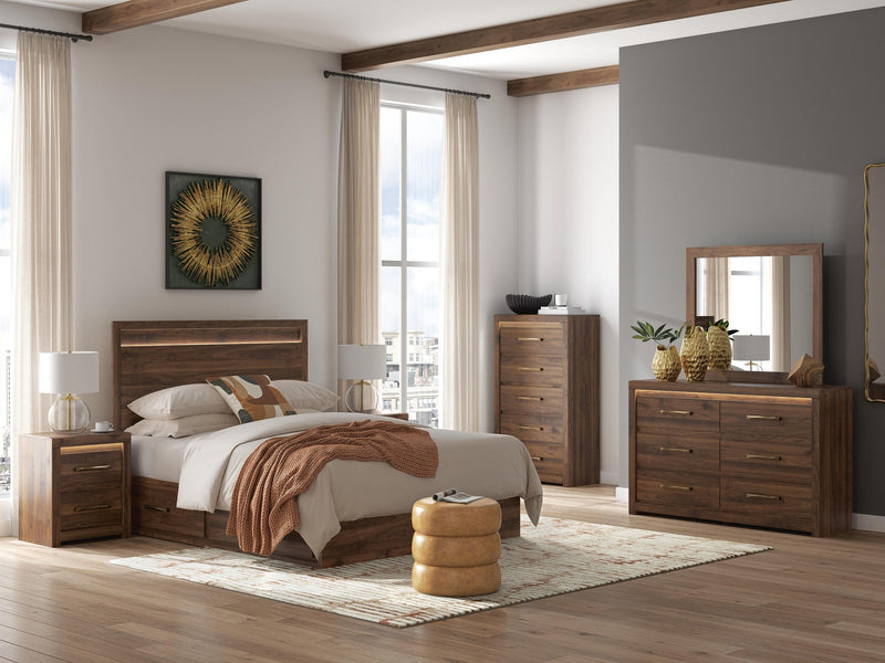 Janfyn Queen Panel Bed with 2 Sided Storage